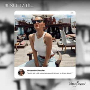Tümay Özokur Instagram - Mahassine Merabet’e “Tatil nedir?” diye sorduk! 👀🤩 İşte yanıtı. ⬆️🤍