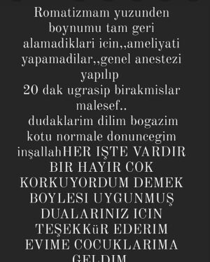 Tuna Arman Instagram - Arayan soran yanimda olan herkese cok teşekkür ederim AMELIYAT YAPILAMADI VARDIR BIR HAYIR BINLERCE ŞÜKÜR