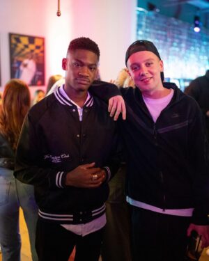 Ty Logan Instagram - Just A Local Lad, Sharing Great Energy With Great People! 💯🏆💙 Thanks @jdofficial For Having Me! 24th November My New Single, Don’t Ruin It Drops!!!! #energy #goodvibes #jdsports  #staytuned