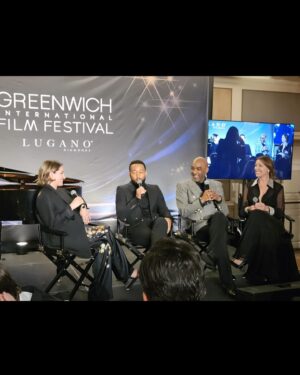 Ty Stiklorius Instagram - Thank you for @greenwichfilm for honoring @getlifted with the Changemaker Award last night. What a beautiful evening with friends, inspiring musical performances and a community committed to making positive change through storytelling and content creation. Thank you to @katyturnbc @jayrellis @adriennelwarren @thewarandtreaty @blessingoffor @hfwa_ig for all of your love. And thank you @riannsmithauthor for telling our story ❤️ (dress @maisonvalentino styling @justdanielle )