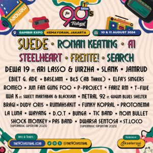 Tyas Mirasih Instagram - Bisa ngga ya, ngonser sambil nostalgia? Bisa banget! Ini jawaban buat kamu yang pengen nostalgia sambil ngonser bareng temen lama sekalian reunian. The 90’s Festival 7th Edition hadir lagi!

Kapan lagi sih bisa kangen-kangenan sambil ditemenin Suede, A1, Ronan Keating, Steelheart, Frente!, Ebiet G. Ade, Dewa 19 ft. Ari Lasso & Virzha, sampe Fariz RM? Masih banyak lagi para musisi yang siap ngajak kamu seru-seruan bareng!

So, let’s recall the memories of The 90’s only at The 90’s Festival! Gambir Expo Jakarta, 10-11 August 2024.
Check @the90sfestival for more information and secure your tickets on the90sfestival.com and Traveloka. See you!