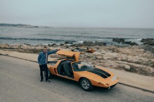 Tyler Hoover Instagram - Got do drive this legendary Mercedes C111 last week thanks to @mercedesbenzmuseum It will be at the Petersen museum along with other cars and their matching Andy Warhol paintings Mercedes commissioned to celebrate their 100th anniversary in 1986. Thanks for yet another “pinch myself” moment that you all will see in the next Car Trek!