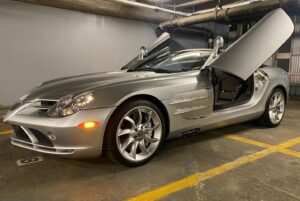 Tyler Hoover Instagram - Gullwing vs Butterfly, also 2 years of ownership with the SLS!