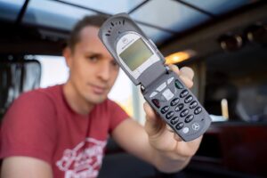 Tyler Hoover Instagram - Knocking the rust off my T9 texting skills with the factory Maybach circa-2004 flip phone.