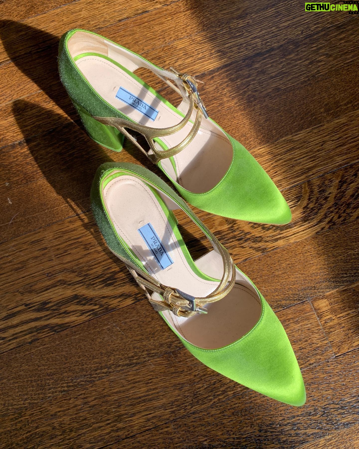 Tyne Daly - 746 Likes - These are the shoes I wore to my daughter Alyxandra’s wedding in Victoria Island. Green and purple were her colors and she made it work.
