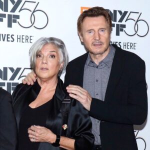Tyne Daly Instagram - With Liam Neeson at #NYFF56 last week for the premiere of “The Ballad of Buster Scruggs.” Thanks to @gnpace for the photos.
