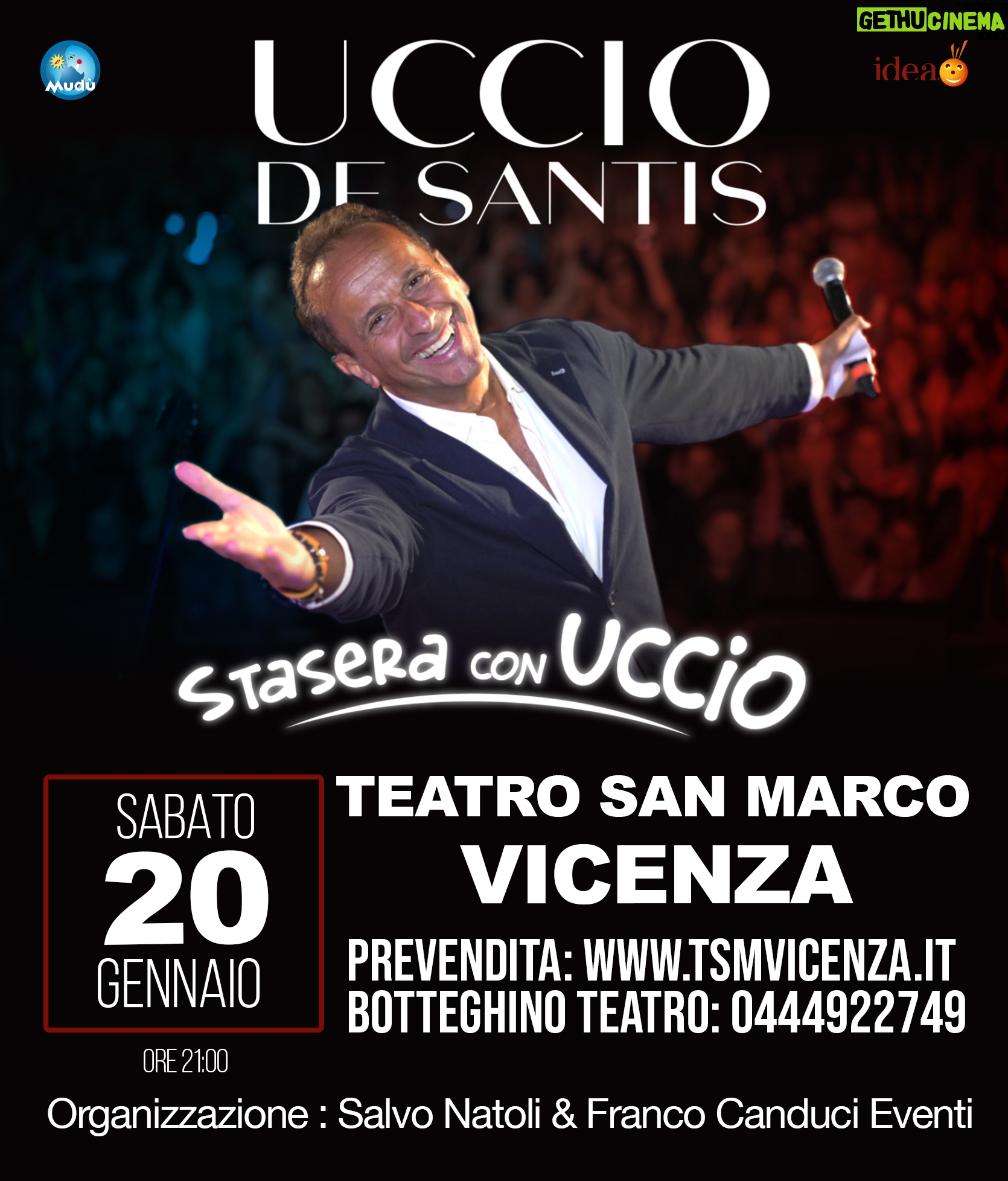 Uccio De Santis - 703 Likes - Amiciiii segnate sul vostro calendario il 𝟐𝟎 𝐆𝐄𝐍𝐍𝐀𝐈𝐎 𝟐𝟎𝟐𝟒
Vi Aspetto al 𝐓𝐞𝐚𝐭𝐫𝐨 𝐒𝐚𝐧 𝐌𝐚𝐫𝐜𝐨 𝐝𝐢 𝐕𝐢𝐜𝐞𝐧𝐳𝐚 !
𝐏𝐫𝐞𝐯𝐞𝐧𝐝𝐢𝐭𝐚 𝐨𝐧 𝐥𝐢𝐧𝐞 ⬇️
https://www.tsmvicenza.it/programmazione/uccio-de-santis-stasera-con-uccio
𝐁𝐨𝐭𝐭𝐞𝐠𝐡𝐢𝐧𝐨 𝐓𝐞𝐚𝐭𝐫𝐨
0444 922749