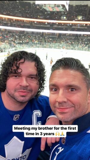 Umberto Celisano Instagram - The Boys in Blue @cozcelisano 

#brothers #reunion #reunited #toronto #torontomapleleafs #lakings #anaheimducks #backtoback #justinbieber #drake #bigrings #nhl 

@nhl