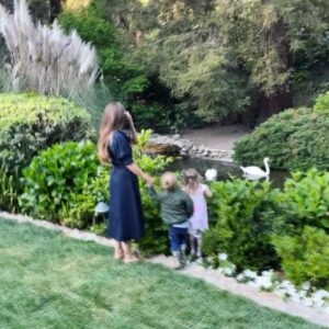 Vail Bloom Instagram - Evening Under the Stars 💫@hotelbelair 🤍 A beautiful moment w/ my babies🌾🦢
