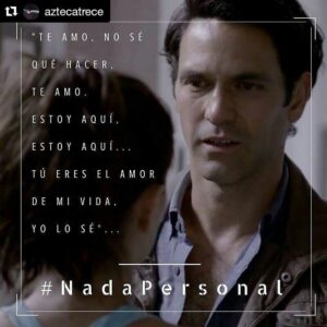 Valentino Lanús Instagram - #Repost @aztecatrece (@get_repost)
・・・
"Te amo, no sé qué hacer, te amo. Estoy aquí, estoy aquí... Tú eres el amor de mi vida, yo lo sé"... #Alejandro le dijo todo lo que siente a #Mariana. #NadaPersonal, 9:30 PM.
@valentinolanus_ @margaritamparra  @aztecatrece