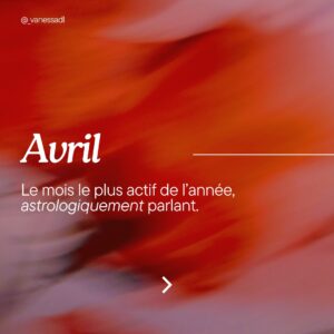 Vanessa DL Instagram - ASTROLOGIE D'AVRIL 🌀

J'avais envie de vous partager mes réflexions du moments, en lien avec tout ce qui se trame dans le cosmos présentement. 🫣

Aussi, je souhaitais vous partager mon intention de prendre un peu recul des réseaux sociaux au cours des prochaines semaines. J'ai présentement besoin d'espace pour intégrer, digérer et contempler tous les changements qui s'opèrent dans ma vie.

Avec la rétrograde de Mercure qui aura lieu jusqu'au 25 avril, je crois qu'il s'agit d'un moment idéal pour réduire mon temps d'écran et faire de la place aux nouvelles idées qui veulent émerger - je les sens venir 🌱🤏!

Puisque c'est toujours agréable pour moi de partager mes réflexions avec vous, je vous encourage à me suivre via mon infolettre (lien dans la bio). 

Elles se font plutôt rares, mais elles sont toujours créées de manière très intentionnelle et avec beaucoup d'amour.

Touroulou ! 🥰

#avril #astrologie #mercureretrograde