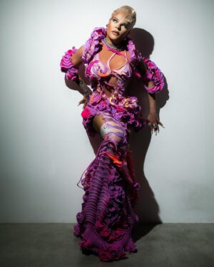 Vanessa Vanjie Mateo Instagram - 🧬 Atomiccccc Blondeeee 

On the mood board was Ri casted in the Fifth Element remake wearing the Miss Vanjie season 10 Barbie x Flower outfit reincarnated. Enigma lady who is fuckable but will pull her Glock 40 out of her yahoo and lay you out 🚬🔫🔬

Masterpiece created by @gregojakpe honored to have your work be  apart of ALL STARS 9 package ⭐️ 

Photography @marco_ovando 
Edited by @marioernun 
Hair by @hassoon_7 @wigsbyhassoon 

ALSO THIS RUNWAY RU TOLD ME I LOOKED LIKE @badgalriri so mission accomplished 🥲😎