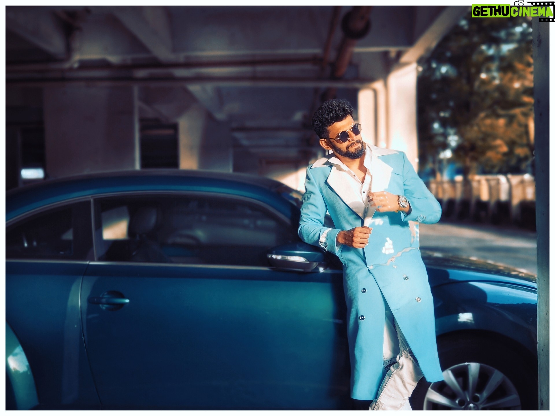 Varun Kamal - 3 Likes - "Dressed in blue, vibes so true. Standing by my ride, as 'So Sweet' takes you on a musical ride. 🎶 Check out my latest song on all audio platforms and YouTube. Let the melody match the color – cool and electric. #SoSweet #MusicMagic #BlueVibes"