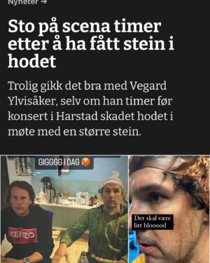 Vegard Ylvisåker Instagram - Til info går det trolig bra med meg, no worries.