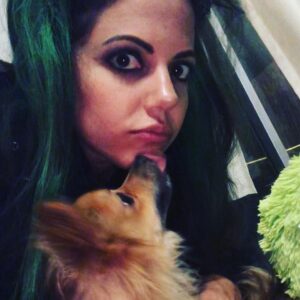 Vered Blonstein Instagram - My baby. He even loves me when my hair is green 😍 Can’t wait to see this film shot with @boise_esquerra and @_keastman !!!!! 🎬🎬🎬🎬🎬🎬🎥🎥🎥🎥🎥🎥🎥🎥🎭🎭🎭🎭🎭🎭🎭🎭🎭 #gothgirl #puppylove #pompuppy #gothactress #hollywoodactress #laactress #losangelesactress #filmactress #bollywoodactress #tvactress #workingactress #lightscameraaction #actress🎬 #actresslife #filmmaking #filmmakinglife #hollywoodlife #hollywoodgirl #crowntheempire #motionlessinwhite #punkchick #celebdog #fennecfox #teenactress #younghollywood #hollywoodliving #actorslife #lafilm #hollywoodfilm #losangelesfilm