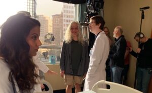 Vered Blonstein Instagram - Who are you on Monday mornings - me or Freddie? 🤣 candid shot of me being super serious while everyone else on set was laughing it up 🤪 @thegooddoctorabc #thegooddoctor #thegooddoctorabc #behindthescenes🎬 #tvproduction #filming🎬 #actressatwork #freddiehighmore #drshaunmurphy #shaunmurphy #quietontheset #losangelesactress #hollywoodactress #lightscameraaction #filmmakers #veredblonstein #workingactress #filmlife🎬 #filming🎥 #tvactress #filmactress #autisticwoman #tvfilming #action🎬 #motivationalmonday #actresslife🎥 #lifeofanactress #davidshore #actorslife🎬 #autisticactress #xin