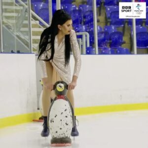 Veronica Green Instagram - Veronica Mean came out to play. Watch me skate circles around my bestie @tiakofi while she clings to the penguin for dear life!

Had such a fun time filming for @bbcsport & interviewing our GOLD MEDAL CHAMPIONS @lilahandlewis 

🏅🏅🏅🏅🏅🏅🏅🏅