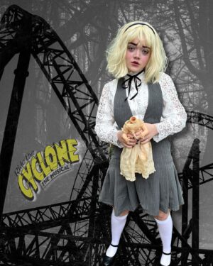 Vickie Howell Instagram - When your kid comes to you with a Google Slide presentation for their Halloween costume, you take it seriously. When that costume is for a character from Canadian musical, @cyclone_musical , well, things get interesting. 

Clo wanted to model their version after original cast member @emilyrohm ‘s look. This posed two challenges: 1.) Nellie Olsen-style, blond ringlet wigs are hard to come by, and curling synthetic wig hair apparently takes more patience and skills than I have. Thanks to the @uttadaustin production, though, we were inspired to go with a different, more attainable doll-hair look.

 2) The grey, school uniform pinafore that for some reason, was ungettable in the size and time we needed. This meant, it was time to dust off the sewing machine.

I used @mccallpatterncompany M7141 for the skirt portion, then drafted my own pattern for the pinafore straps and modified the waistband to make it work. The result, our own Jane Doe, and thankfully another successful handmade Halloween.

Happy Halloween! 

#halloweensewing #cosplay