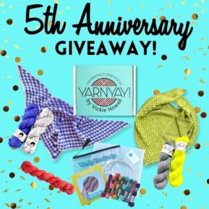 Vickie Howell Instagram - We're continuing the celebration of YarnYAY!'s 5th anniversary, by entering every single subscriber to the May Box into a giveaway of FIVE, great prizes:

👉Grand Prize: 6 mo subscription ($244 value)

👉2nd prize: Choice of Shawl Kit (summer love knit scarf & gumdrop crochet scarf kit)

👉3rd prize: Hello Bargello prize - Any Kit up to $75 in value

👉4th prize: Vickie Howell Aqua Wooden Swift ($75 value)

👉5th prize: Hank of Urth Yarns 16 Worsted

If you're already one of our monthly subscriber, then you don't need to do a thing. You're already entered to win. If you're, though, subscribe at yarnyay.com (link in bio).

New to YarnYAY? Get 15% off your first box with code FIRSTYAY15

Yay!