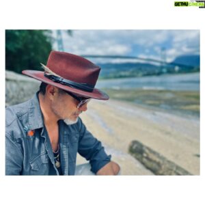 Victor Webster Instagram - Been raining for months and the sun is out. Took my custom @coup_de_tete hat out for a spin. Nova is clearly a fan. I custom ordered this distressed hat with gold embossed quote in the headband and badass pheonix laser cut in to the top (see story). They absolutely exceeded expectations on this one. Thanks!!