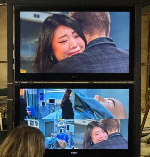 Victoria Grace Instagram - An actor’s life: crying at a dummy like he’s your dead brother💀 #ILoveMyJob #BehindtheScenes #DaysofOurLives #Days #Dool