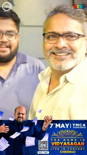 Vidyasagar Instagram - Welcome on board @spbcharan ✨

“The Name Is VIDYASAGAR 🎶”, Live in concert, Chennai🗼

7 May 2023, YMCA Nandanam.

Tickets @insider.in (Link In Bio)

@vidyasagarmusicofficial 
@gangmedia_offl 
@karya2000
@itisveer 
@onlynikil 
#NoiseandGrains #Liveinconcert #Chennai #paytminsider #vidyasagar #vidyasagarmusic