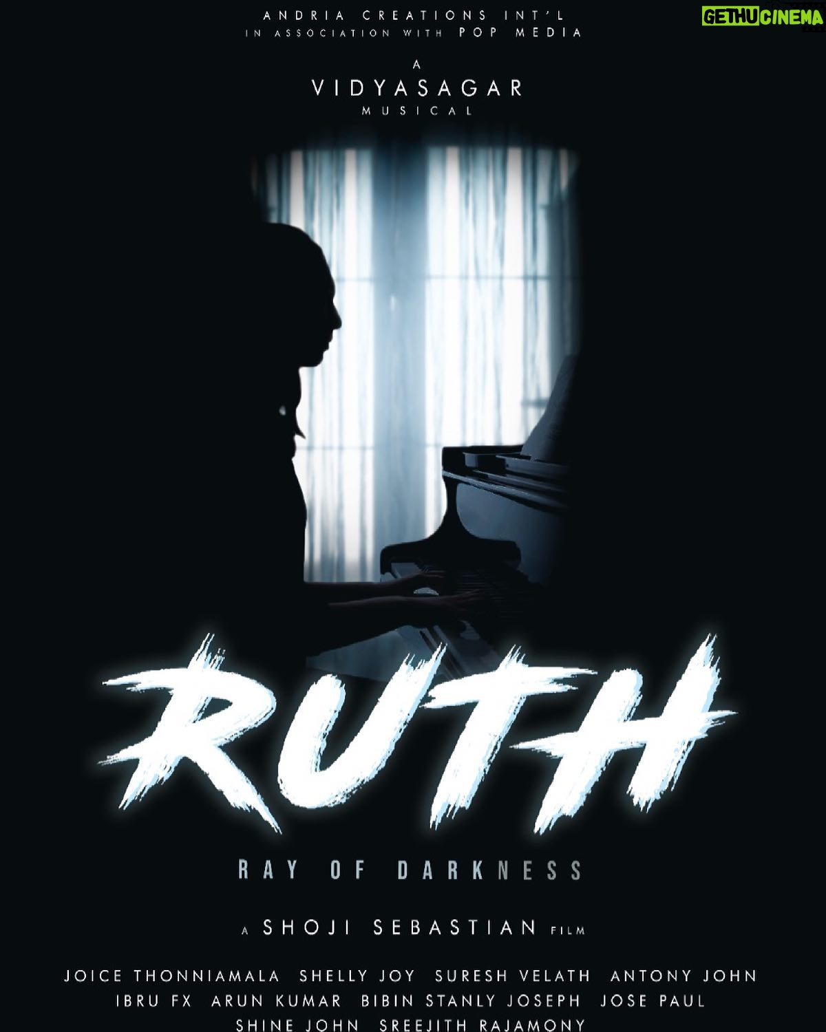 Vidyasagar - 3.7K Likes - Happy to announce my next project “RUTH”. Produced by Pop media Mr. JOICE thonniamala and Dir by Shoji Sebastian.