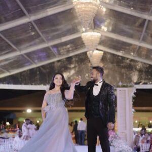 Vijay Kumar Instagram - In Vivahhika's enchanting realm, Vijay and Nakshatra's wedding reception was a fairy tale brought to life. Fresh flowers adorned every corner, a subtle background set the stage, and a transparent tent decor transformed the lawn into a magical oasis. The awe-inspiring aisle, lined with delicate petals, left guests spellbound. It was an honor for Vivahhika to create this captivating experience, where love and beauty intertwined seamlessly, leaving an indelible mark on everyone's hearts.