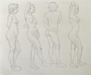 Vince Giarrano Instagram - Some five minute poses at figure drawing tonight ✍🏼

#drawing #graphite #figuredrawing #art #sketch