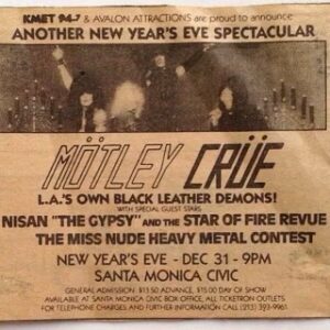 Vince Neil Instagram - New Year's Eve Spectacular 1981 #SantaMonica #mötleycrüe #throwback