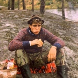Vinnie Jones Instagram - 1985 fishing in Sweden, what a hair dooo 😂

#memories #throwback