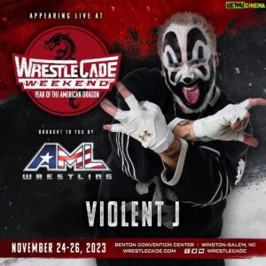 Violent J Instagram - JCW is invading WrestleCade Weekend!!! 

November 24th-26th

Come meet JCW Super Stars: Violent J, Rude Boy, Vampiro, Mad Man Pondo and The Brothers of Funstruction. 

Check out the official Strangle-Mania Merch Booth all 3 days for all your JCW, Strangle-Mania, Psychopathic Records needs! 

TICKETS ON SALE NOW!
🔗 https://is.gd/WrestleCadeTickets 👈