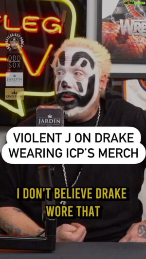 Violent J Instagram - Violent J on #Drake wearing #InsaneClownPosse’s merch! Go watch the full interview right now on @thebootlegkevpodcast