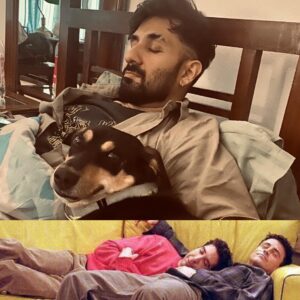 Vir Das Instagram - One of us is way more thrilled about this nap.