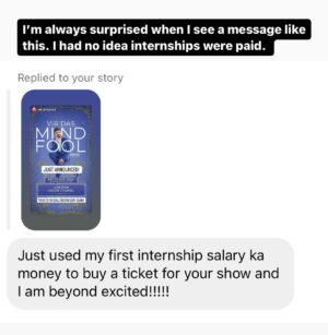 Vir Das Instagram - Thanks kid ❤️ ima make it worth your while. Promise. I see these messages and I’m grateful. Just so you know 🙏
.
Tour starts this weekend with Chennai, Hyd and Kolkata.