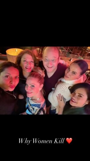 Virginia Williams Instagram - What a night! Love my Why Women Kill crew more than I can say. Magical cast get- together. Love you #MarcCherry, @davidwarrendirector , and @paramountplus for bringing us together. @kerryromalley was extraordinary on stage singing all the Christmas classics and I feel holly jollied and ready for the season. Love my girls. ❤️ #girltime #friendships #whywomenkill #christmas
