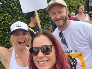 Virginia Williams Instagram - #sagaftrastrong #wgastrong Back in LA, got the kids through the first week of school, and on the picket lines!!!! Proud of my union and my fellow actor and writer buddies and the precedent we’re all setting for corporations across the board. @margueritemoreau @redcrumbs @missipyle @sagaftra @writersguildwest Missed you @allison_tolman @kerryromalley @sarawyle Thankfully it was so packed we couldn’t find each other ❤️ #actorsunite