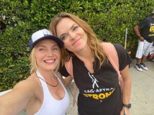 Virginia Williams Instagram - #sagaftrastrong #wgastrong Back in LA, got the kids through the first week of school, and on the picket lines!!!! Proud of my union and my fellow actor and writer buddies and the precedent we’re all setting for corporations across the board. @margueritemoreau @redcrumbs @missipyle @sagaftra @writersguildwest Missed you @allison_tolman @kerryromalley @sarawyle Thankfully it was so packed we couldn’t find each other ❤️ #actorsunite