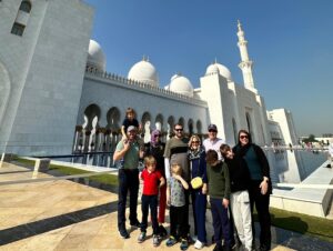 Virginia Williams Instagram - Dubai (and Abu Dhabi) part 1. 🇦🇪 
Holy wow. What a trip!!! Swimming overlooking the city, New Year’s Eve (also my 16th anniversary) celebration 🍾 , my parents with a belly dancer 😂 , Ferrari World with the kiddos, and The White Mosque 🕌. Sensory overload to say the least. But amazing. More pics to come….
#Dubai # Abudhabi #uae #sheikhzayed #ferrariworld #ferrari