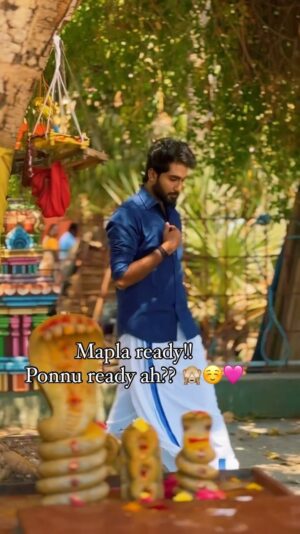 Vishnu Unnikrishnan Instagram - Ponnu Readyy Ahh ?? 🥰🩷
.
.
#reelstrending #mappilai #ponnu #tamilreels