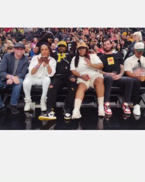 Vivica A. Fox Instagram - GM Dawlings! #AboutLaatNite FUNTIMES @wnba historical attended game with 20,000 fans! WOWZERS! Much LUV to @lvaces QUEENS @cgray209 alyshaclark  @aja22wilson 4 ALWAYS showing me love! HONORED to meet @indianafever #CatlinClark compliments of @eweezy_3 Also met #Superbowl Champ @beastmode #NHL StanleyCup Champ #loganthompson Rocking FAB @brunellocucinelli_brand sweater Thanks @rules2bfollowed @wolford bodysuit @freddystoreofficial @Candyicejewelry @Louboutin bag @isabelmarant sneakers Makeup @laniecekingmua Hair @kenyaonhair #LifeIsGood #GodIsGood #Blessed #Respect #GurlPower #VivicaFoxHair #TeamVivica #TeamFox #MyGrindDontStop #LegitimateCareers #BossMoves #LoveWins #SupportWomensSports #Friends4Life #NAPTOWNFINEST #CLASSICBADCHICKS 🔥👏🏾🖤🤍❤️👸🏾🏀🤑👏🏾🔥