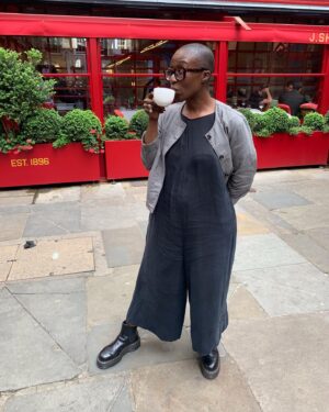 Vivienne Acheampong Instagram - Overwhelmed and gobsmacked! My absolutely faves and mega babes @_beyond_nine have only gone and named a bloody jumpsuit after me… Vivienne in three gorge colours! They know I’ve been annoyingly obsessed with them for years so this is an absolute honour! Thank you ladies 🖤🧡💚 love it and #liveinit