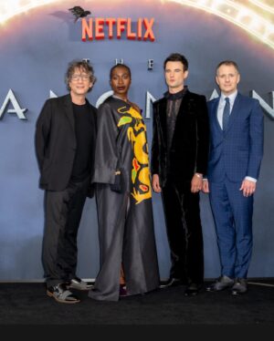 Vivienne Acheampong Instagram - About last night… whirlwind!

THE SANDMAN PREMIERE 🖤

Styling: @aimeecroysdill
Makeup: @minnie_mua 
Wearing: @maisonvalentino