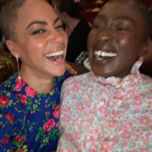 Vivienne Acheampong Instagram - I’m a bit late (because I’m such an auntie when it comes to this app) but it was a pleasure to be my girl @cushjumbohere’s date to watch the fabulous @myfairladyuk. It was luverly and we ‘ad such a larf! Thanks too to @tatlermagazine for our wonderful seats 💐🌷🌺🌼💐