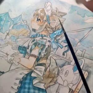Wakana Instagram - あお🔹🔷
#wip #watercolor 
#illustration #ガチ制作会
