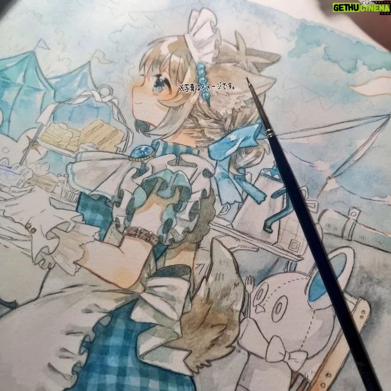 Wakana - 155 Likes - あお🔹🔷
#wip #watercolor
#illustration #ガチ制作会