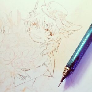 Wakana Instagram - 新しい名刺兼次の展示でお披露目する絵です💪🥳
#wip