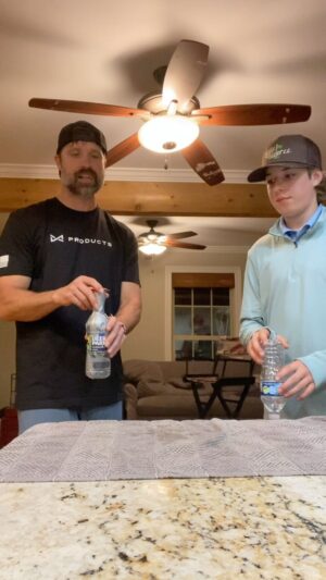 Walker Hayes Instagram - Trick shot day 338 🔥🔥🔥 Couple close ones then BOOM💪 Can’t believe our cup/bottle has survived all these trick shots.  Just shows you the power of 🦆 tape😂😂 Let’s gooooooo🦆🦌
