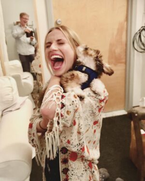 Wallis Currie-Wood Instagram - ear nibbles 
photo cred Eric Stoltz
puppy cred @thelorimccreary 
@madamsecretarycbs
