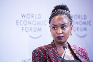 Wanuri Kahiu Instagram - #tbt #wef18 #davos Those @kipatounbranded earrings keep me ⚡️✨💥